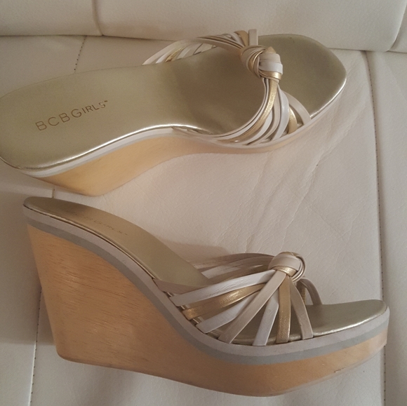 BCBGirls Wooden Wedge Sandals - Picture 3 of 4
